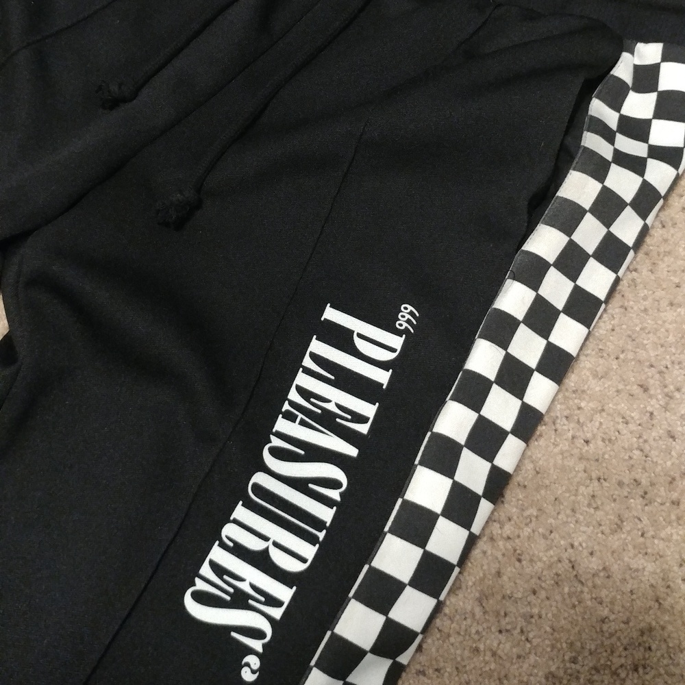 Pleasures Black Checkered Track Pant